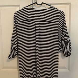 Black/White Stripe Blouse.